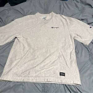 Champion Men's Light Gray Short Sleeve Tee